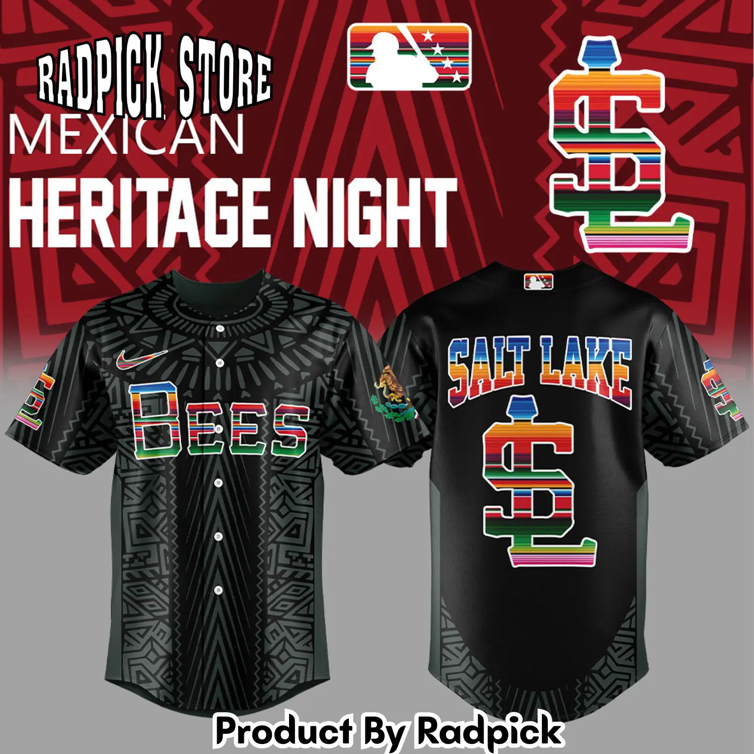 Radpick salt lake bees mexican heritage night combo baseball jersey rp127189